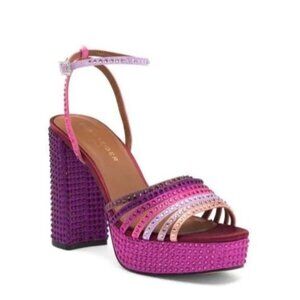 Kurt Geiger Pink and Purple Platform Sandals